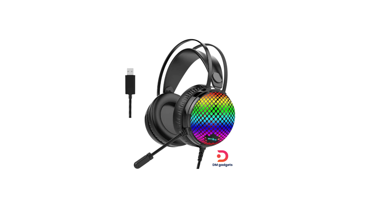 #558B#Weibo®G30 Wired 7.1 Surround Led RGB Gaming Headset-Black
