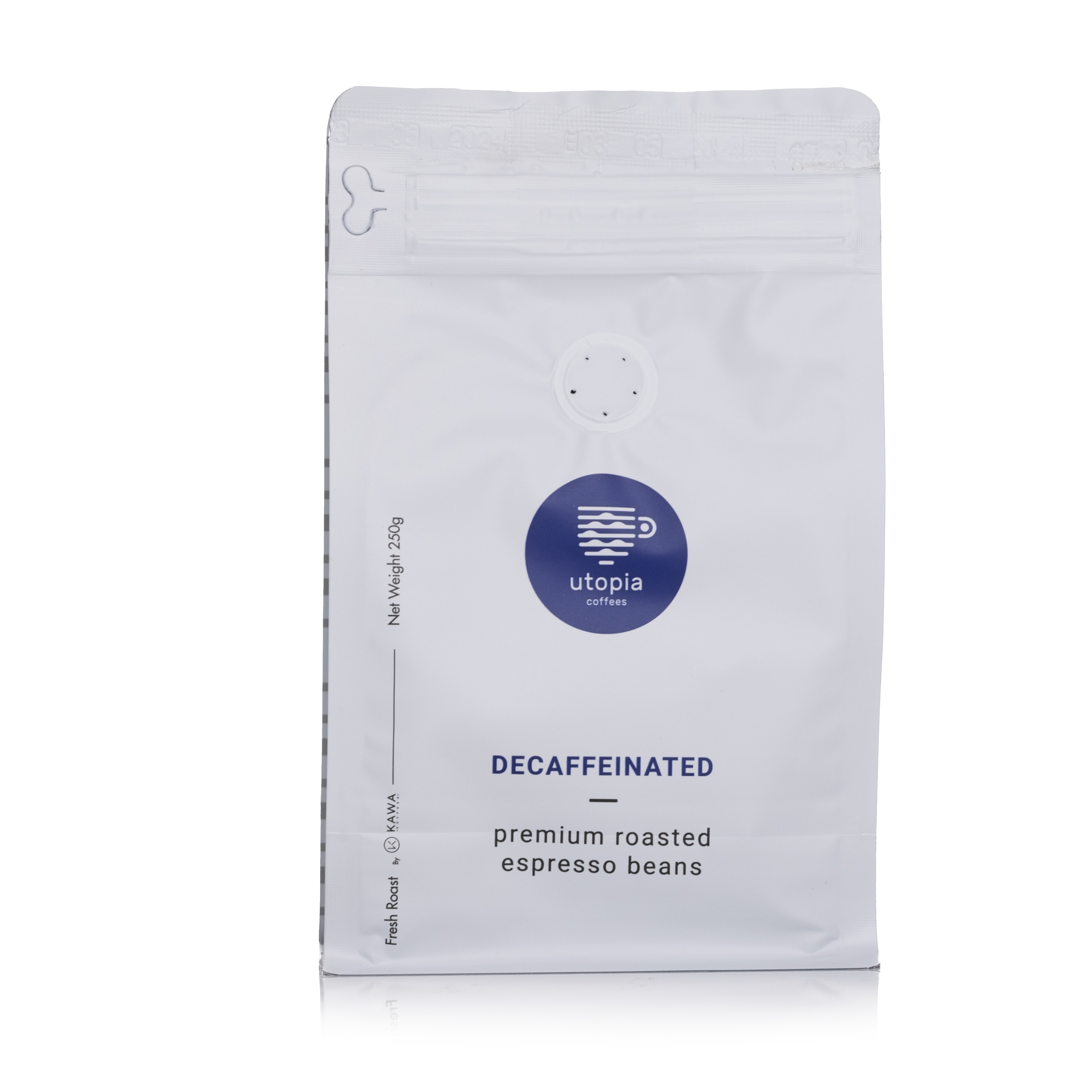 UTOPIA Decaf Roasted Coffee BEANS 250GR