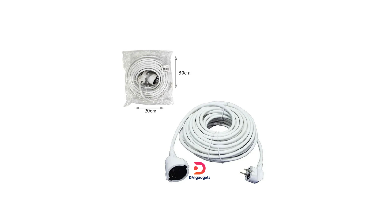 #633#Wire Star®Balun/Cable Extension 10m EU PLUG– Displacement Function Adapter -White