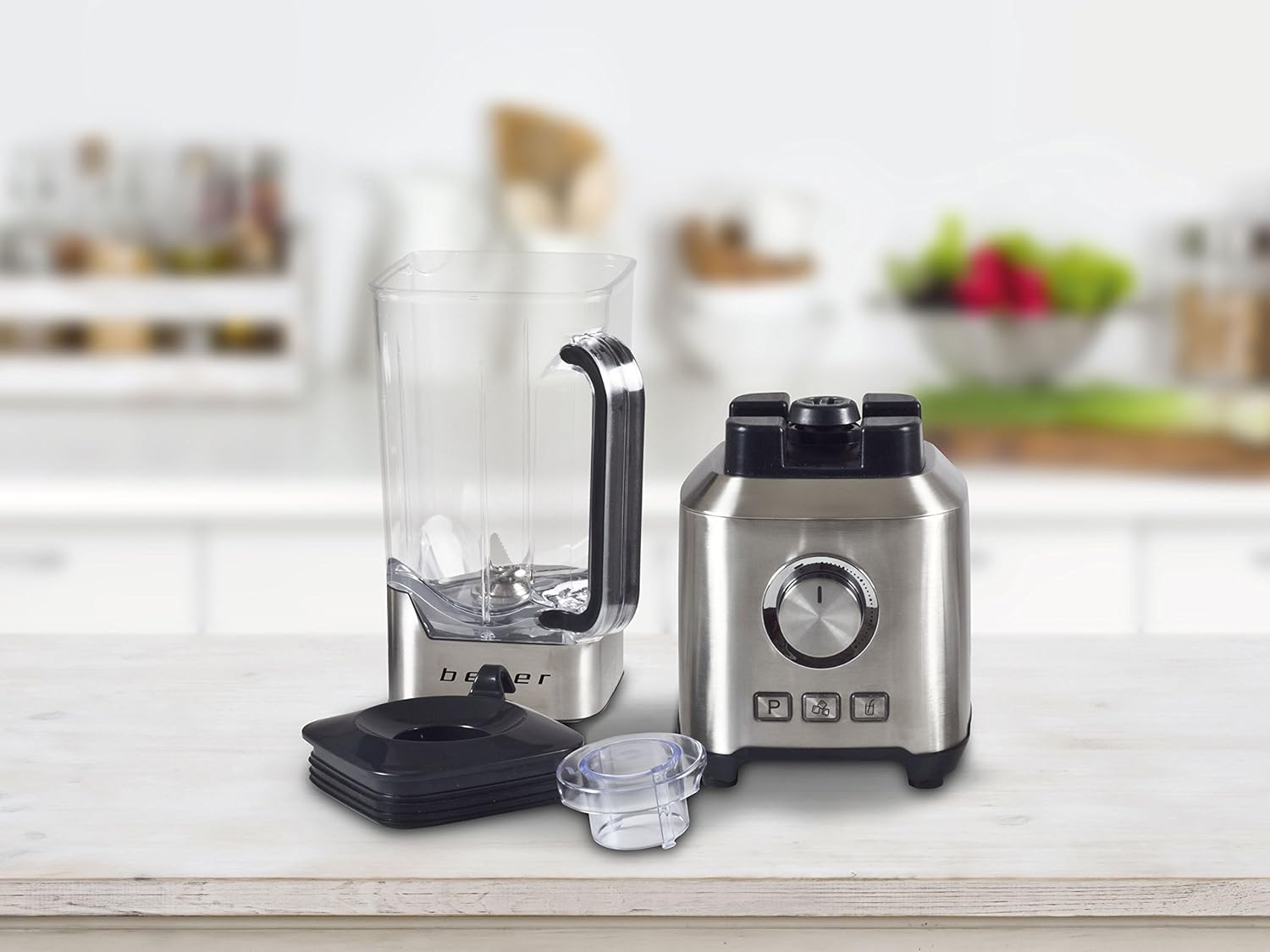 Professional Blender Powerful 2000 W - Bar Blender, Ice Crusher with 6 Steel Blades
