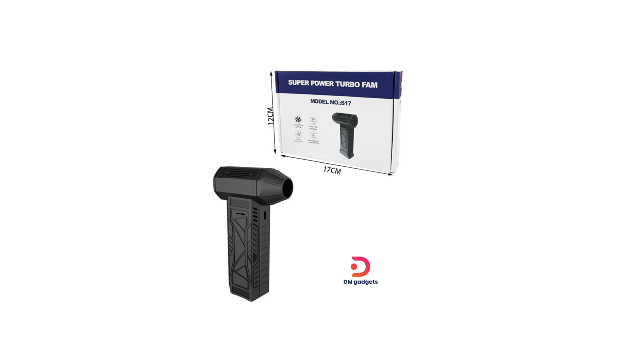 #634#NO.S17®Super Power Turbo Fam Wireless Portable Handheld Blower -Black