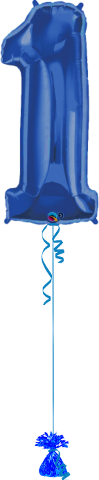 Giant Number 1 blue