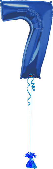 Giant Number 7 Blue