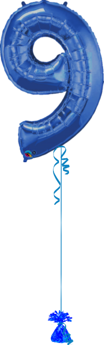 Giant Number 9 Blue