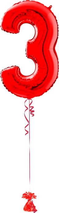 Giant Number 3 Red