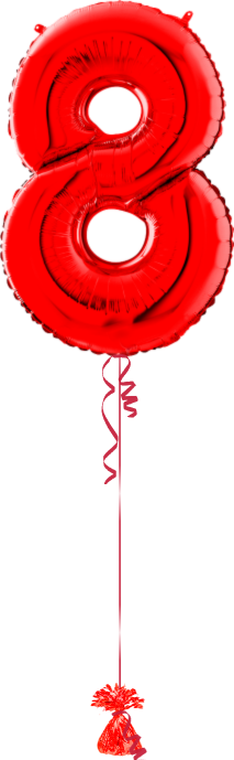 Giant Number 8 Red