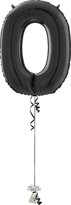Giant Number 0 Black