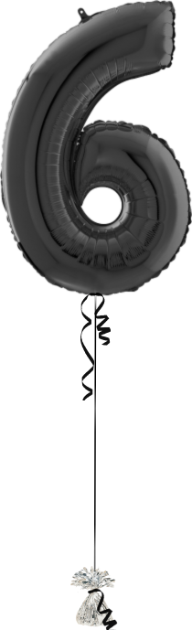 Giant Number 6 Black