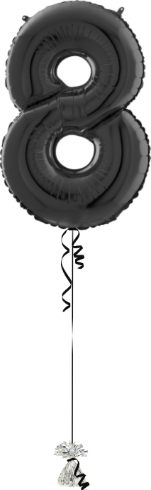 Giant Number 8 Black