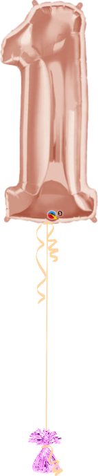 Giant Number 1 Rose Gold
