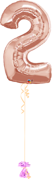 Giant Number 2 Rose Gold