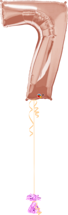Giant Number 7 Rose Gold