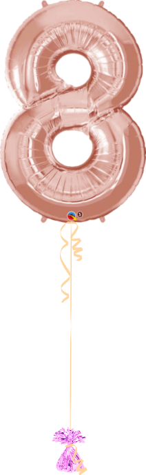 Giant Number 8 Rose Gold