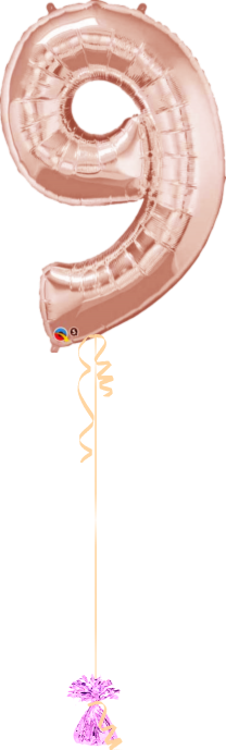 Giant Number 9 Rose Gold
