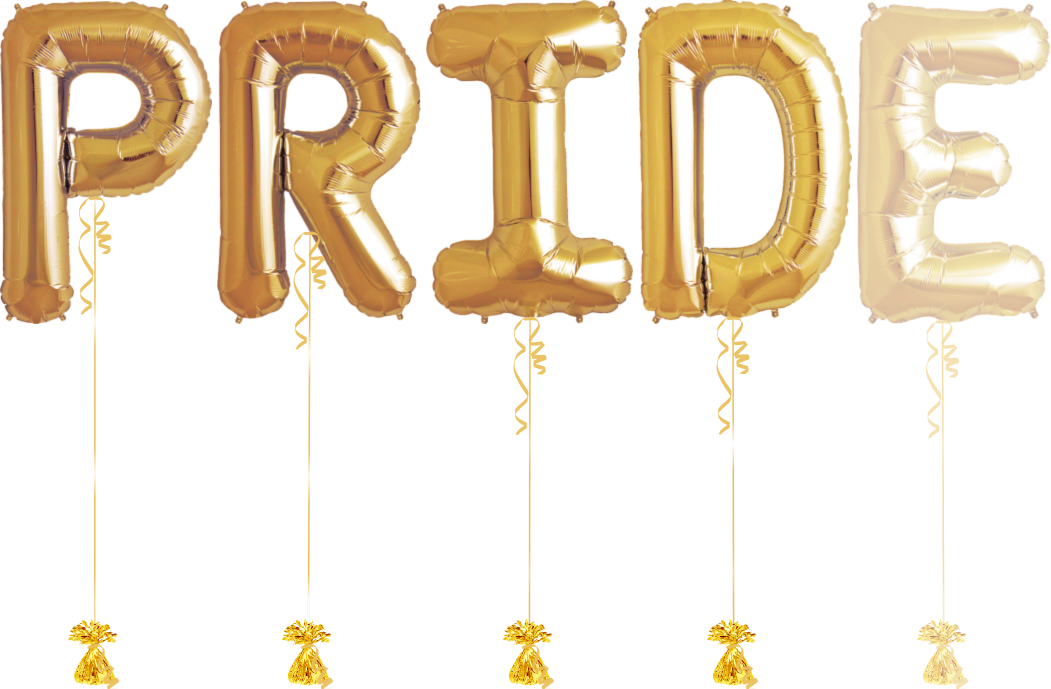 PRIDE Helioum Balloons for Brides room