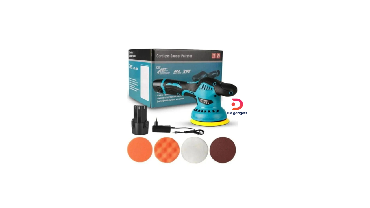 #637#RI-XPT® Electric Portable Rechargeable 380W 12v Sander – Cordless Sander Polisher with Complete 12v Set