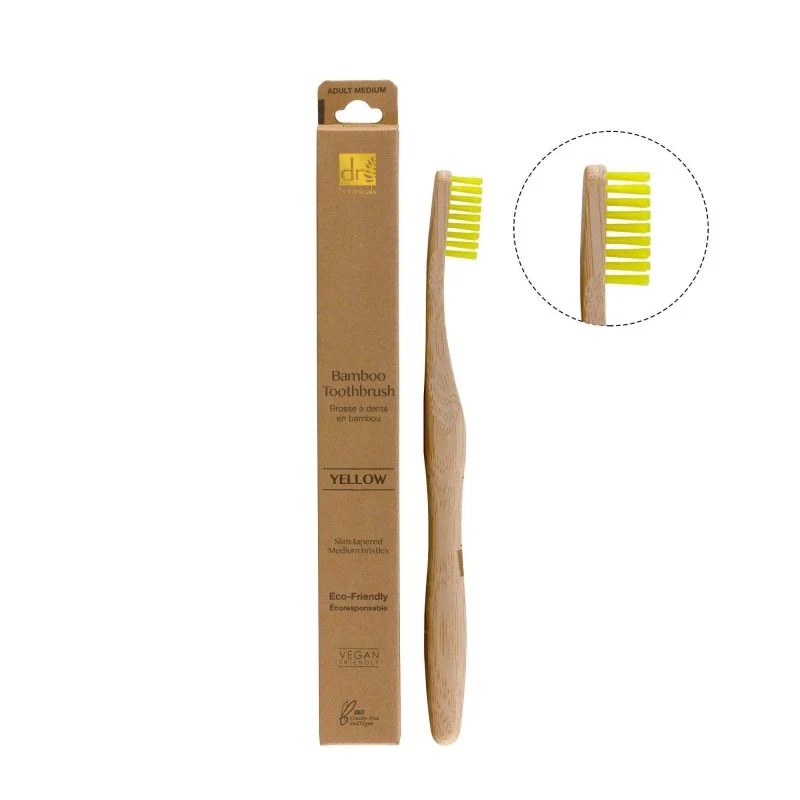 Dr Botanicals Bamboo Tooth Brush (Yellow)