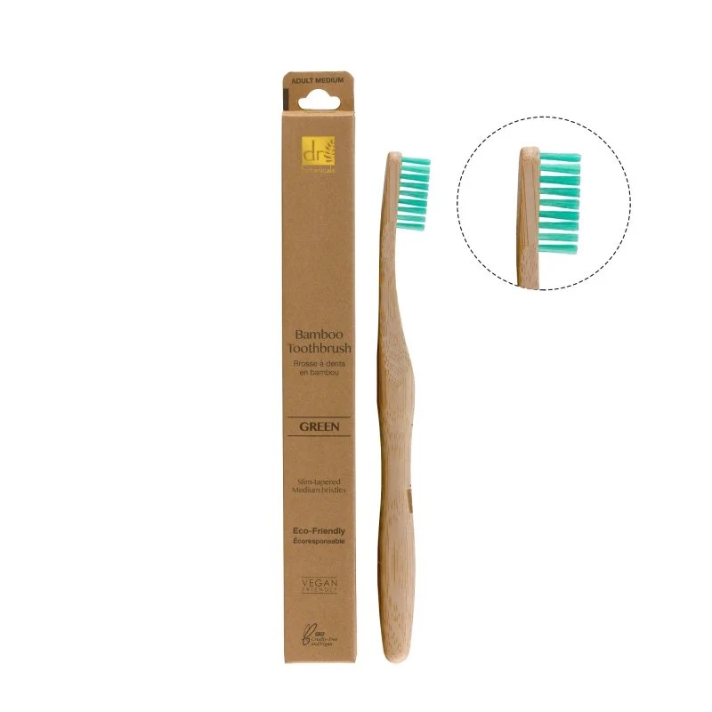 Dr Botanicals Bamboo Tooth Brush (Green)