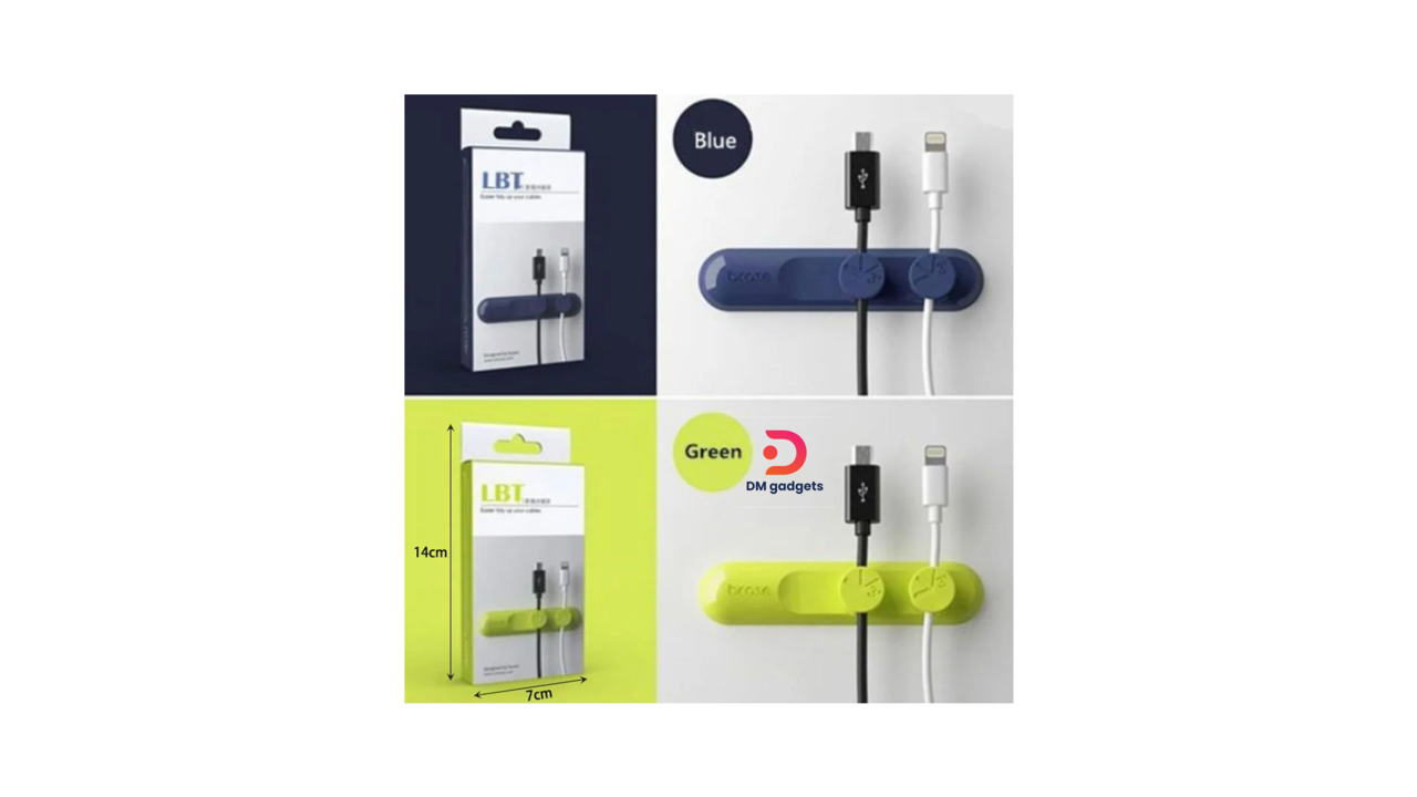 #567D#LBT®Magnetic cable holder- Μαγνητική βάση καλωδίων-Green