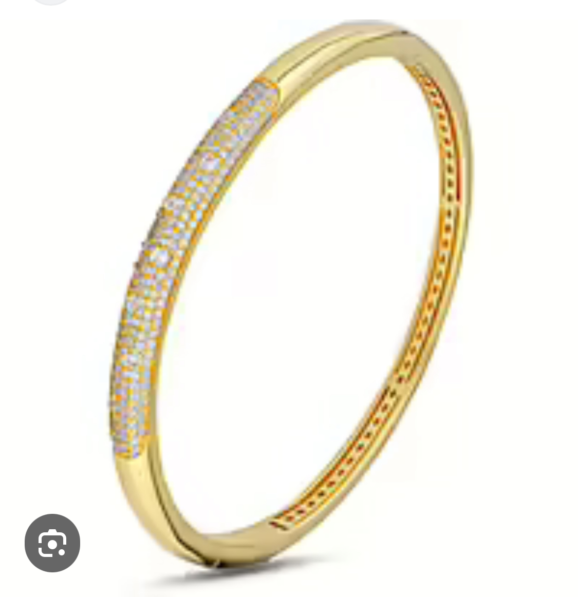 Gold plated silver  RIGIDO CON PAVÈ DI ZIRCONI