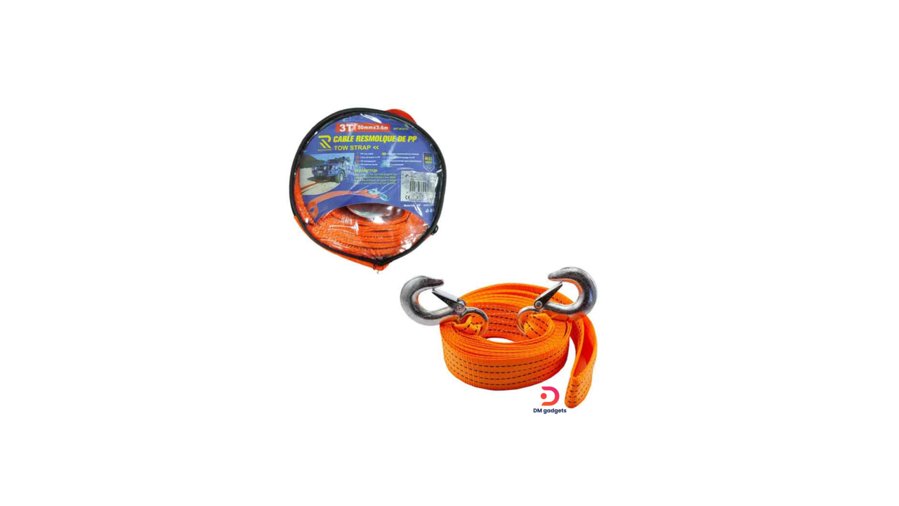 #640#RCHANG®Tow Strap 50mmx3.6m 3 Tons-Ιμάντας Ρυμούλκησης με Γάντζους 3 Τόνων 50mmx3.6m με Άγκιστρα