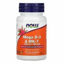 now vitamin d5000 & mk7 60 capsules
