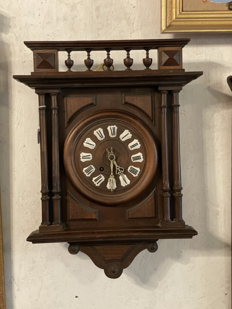 Impressive Late 19Th Century French Wall Clock 5Kg 42Cmx17Cmx56Cm (Wxlxh)