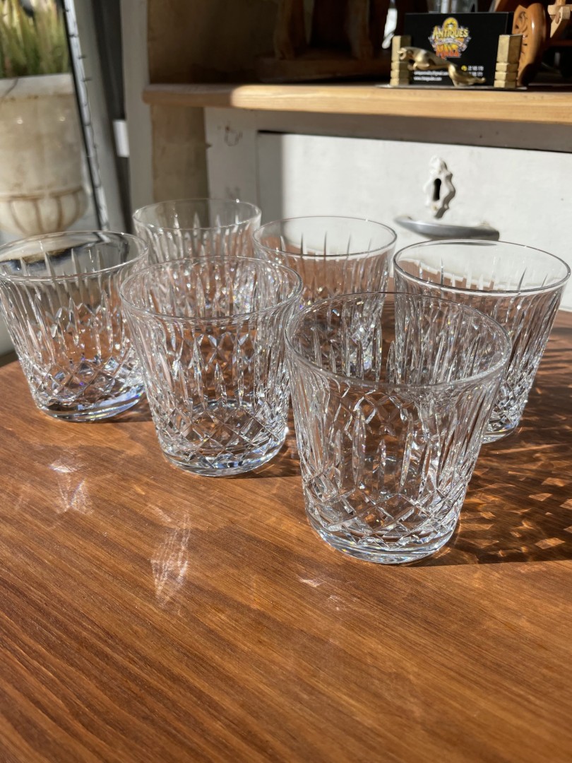 Set Of Vintage Cut Crystal Tumblers Mid-Century Elegance 2Kg 7.5Cmx8Cm (Wxlxh)