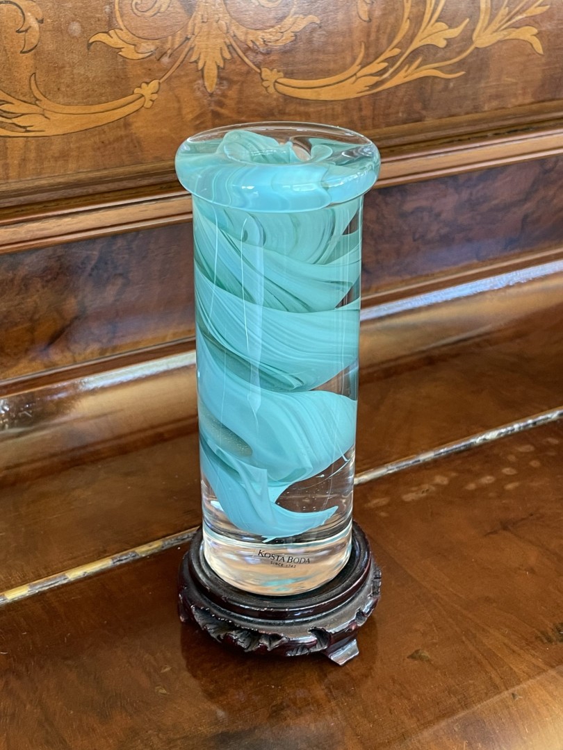 Kosta Boda Swirl Glass Candle Holder 1Kg 6Cmx6Cmx17Cm (Wxlxh)