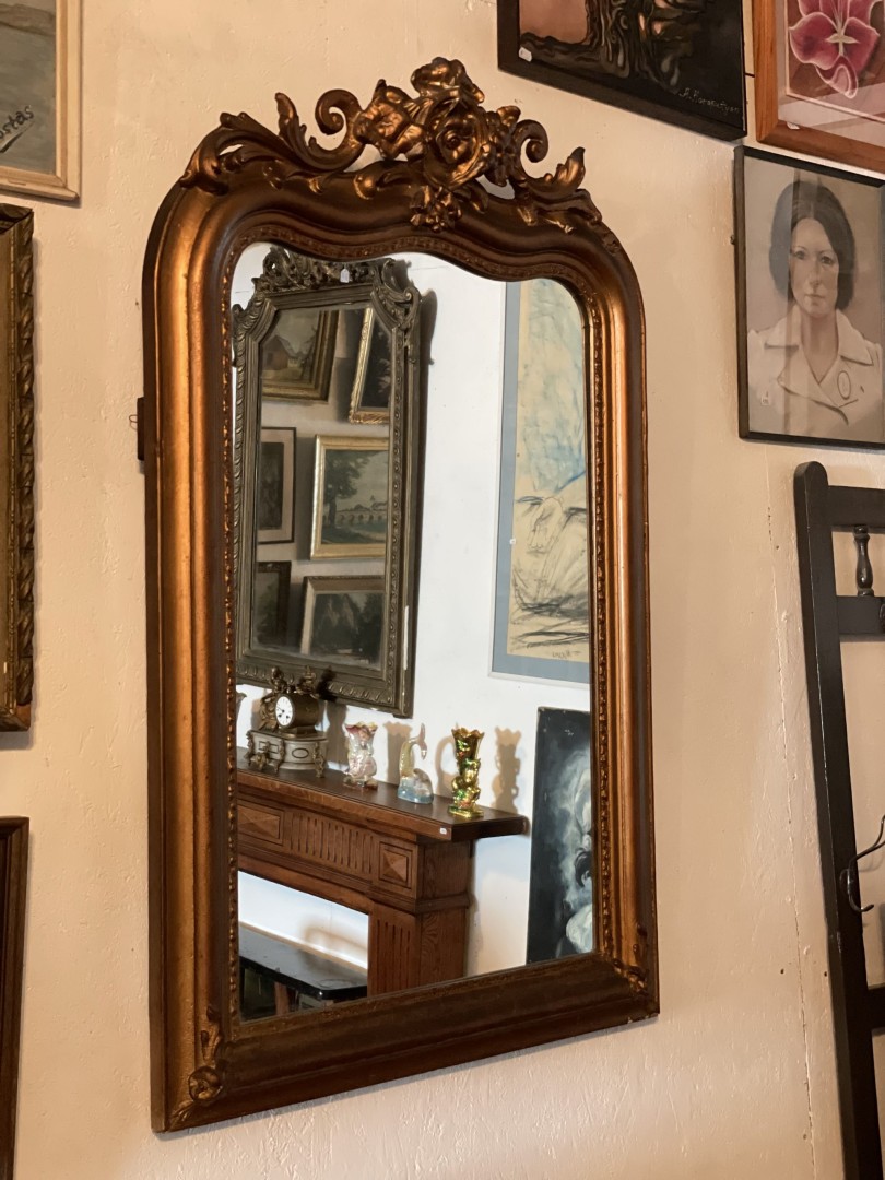 Elegant Antique Gilded Mirror Circa 1910 15Kg 70Cmx110Cm (Wxlxh)