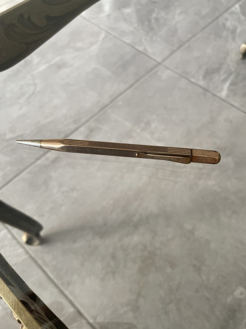 Vintage Rolled Gold Rose Mechanical Pencil - Made In England  Elegant Writing Instrument 0.03Kg 12Cm (Wxlxh)