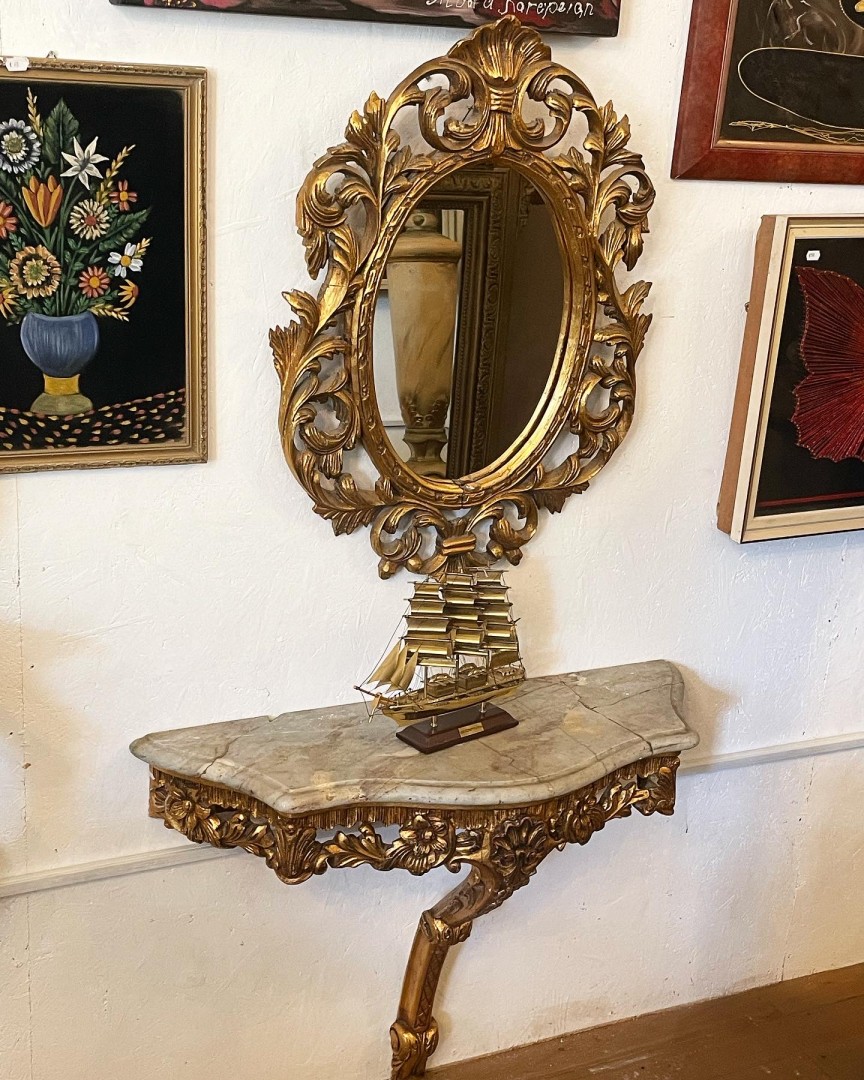 Ornate Handcrafted Oval Mirror Vintage Wall Decor 5Kg 52Cmx71Cm (Wxlxh)