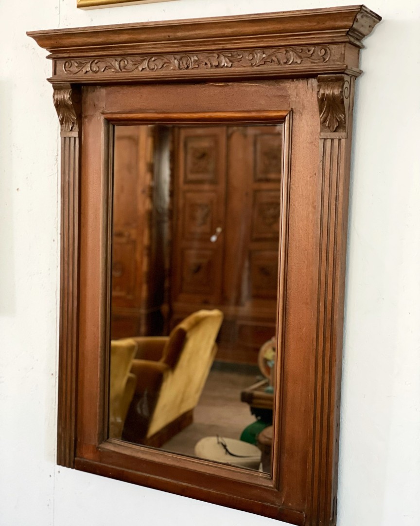 Timeless Wooden Simplicity Elegance Carved Mirror 20Kg 83Cmx105Cm (Wxlxh)