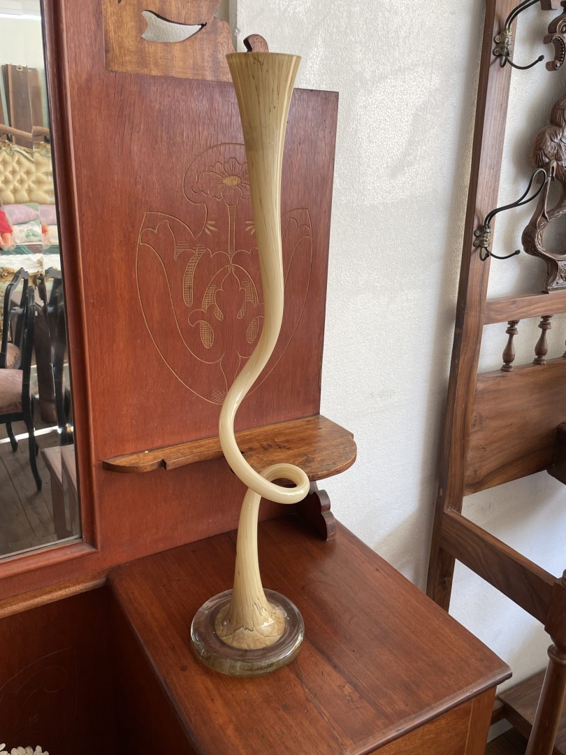 Vintage Mid-Century Twisted Art Glass Vase - A Sculptural Masterpiece 1.5Kg 62Cm (Wxlxh)
