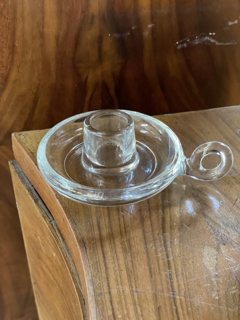 Elegant Vintage Glass Hand Candle Holder 0.2Kg 12Cmx4Cm (Wxlxh)