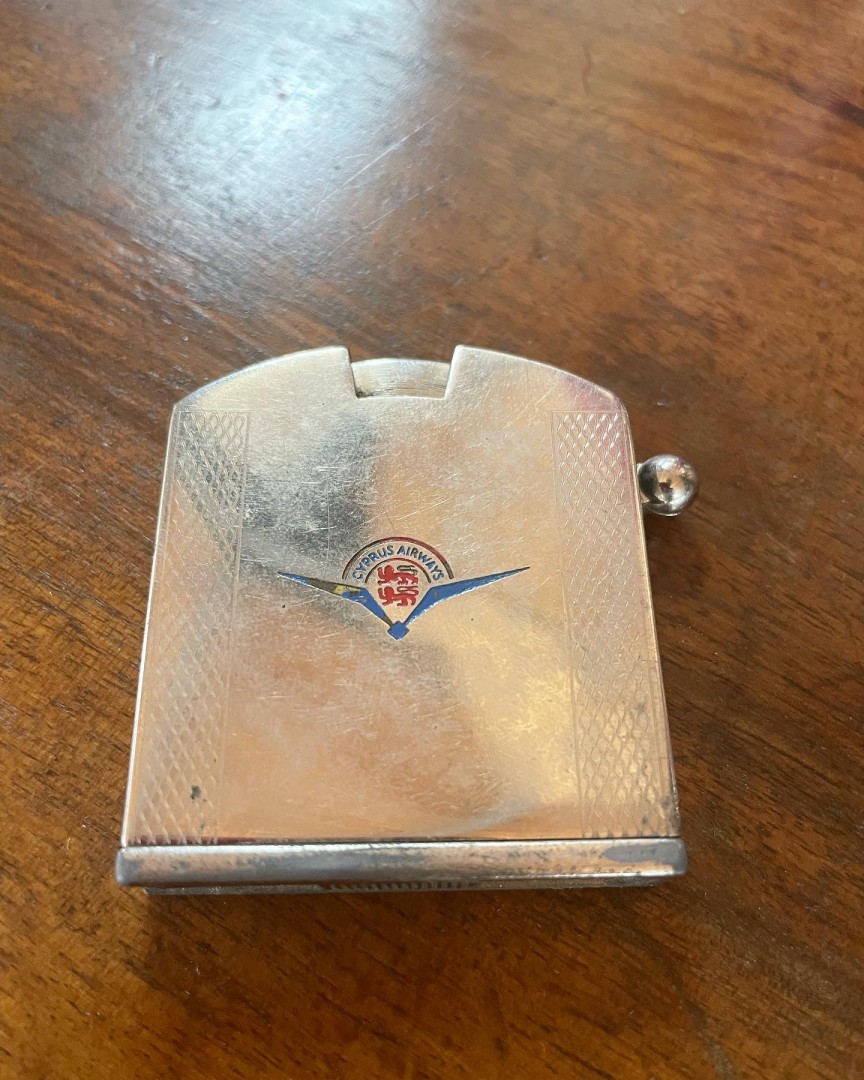 Rare Cyprus Airways Lighter From The 1950S - Collectible Item 0.2Kg  (Wxlxh)