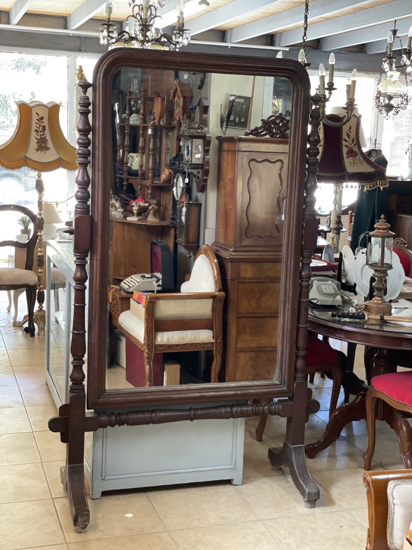 Rare Full-Length Cypriot Handmade Antique Mirror An Exquisite Piece Of History And Beauty 80Kg  (Wxlxh)