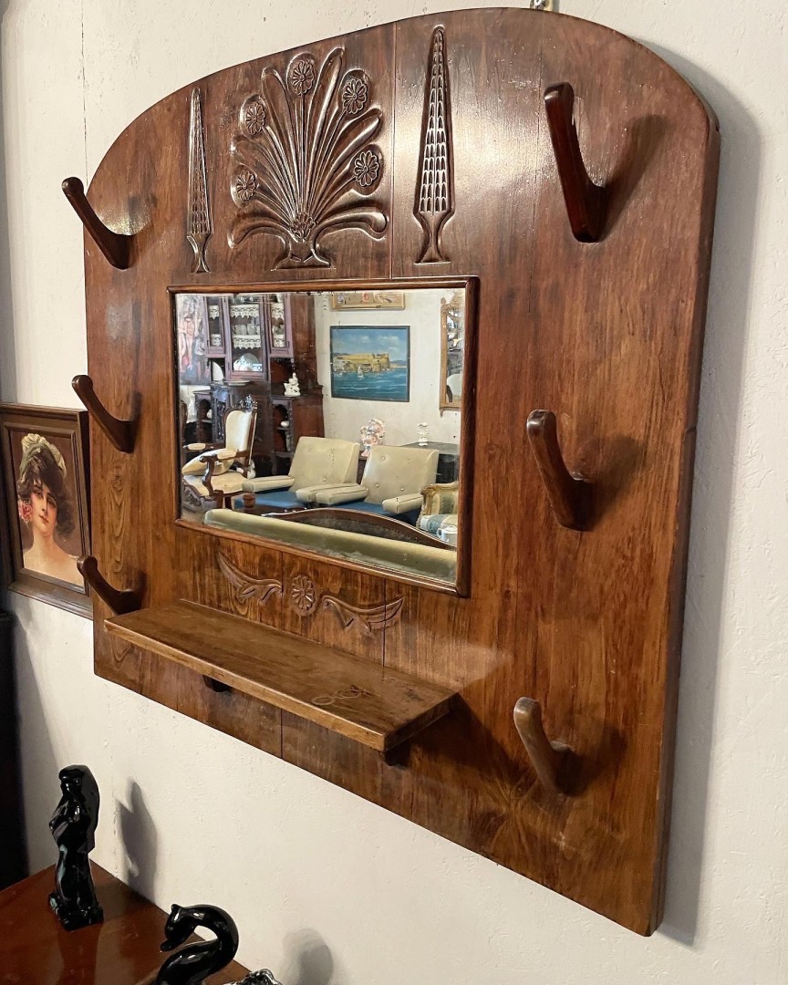 Cypriot Handcrafted Mirror With Floral Decor Vintage Wall Art 45Kg 103.5Cmx98Cm (Wxlxh)