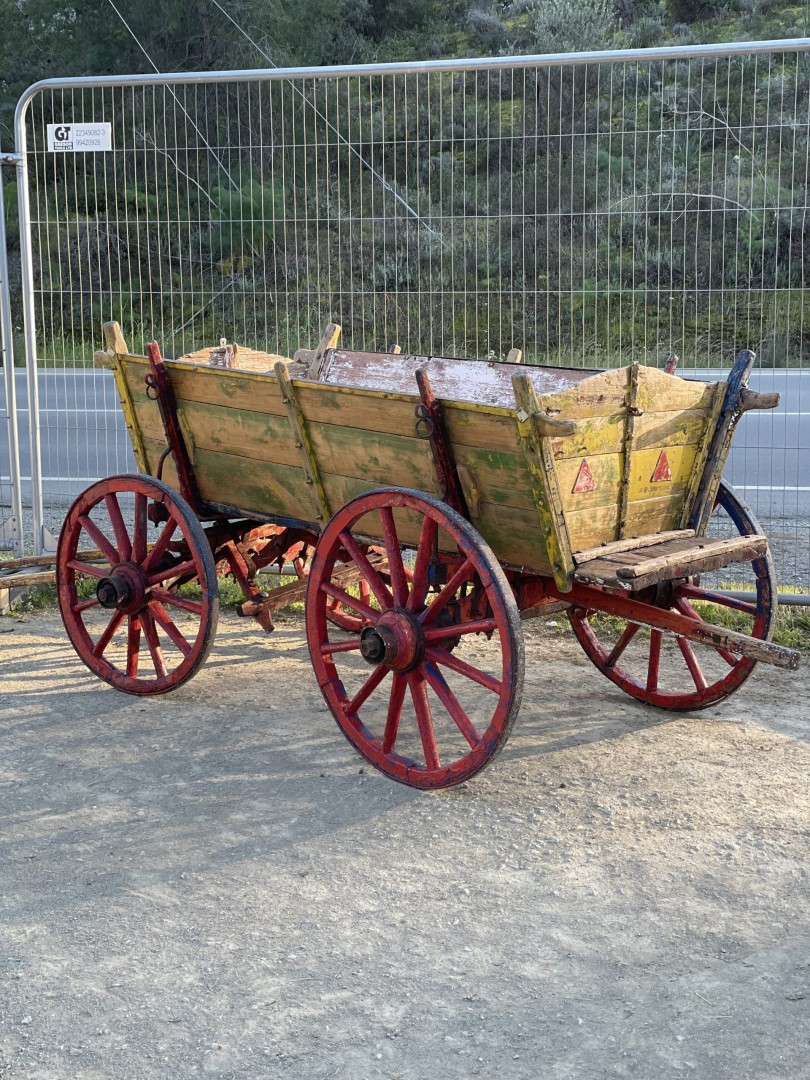Antique Wooden Farm Wagon Handcrafted 19Th-20Th Century Rustic Horse Cart Vintage Agricultural Transport 250Kg 3.75Cmx1.4Cmx105Cm (Wxlxh)