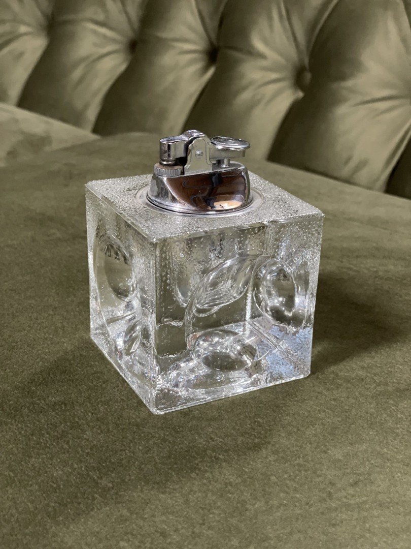 Vintage Murano Glass “Ice Lighter” By Antonio Imperatore Timeless 1970S Design 1Kg 7Cmx9.5Cm (Wxlxh)