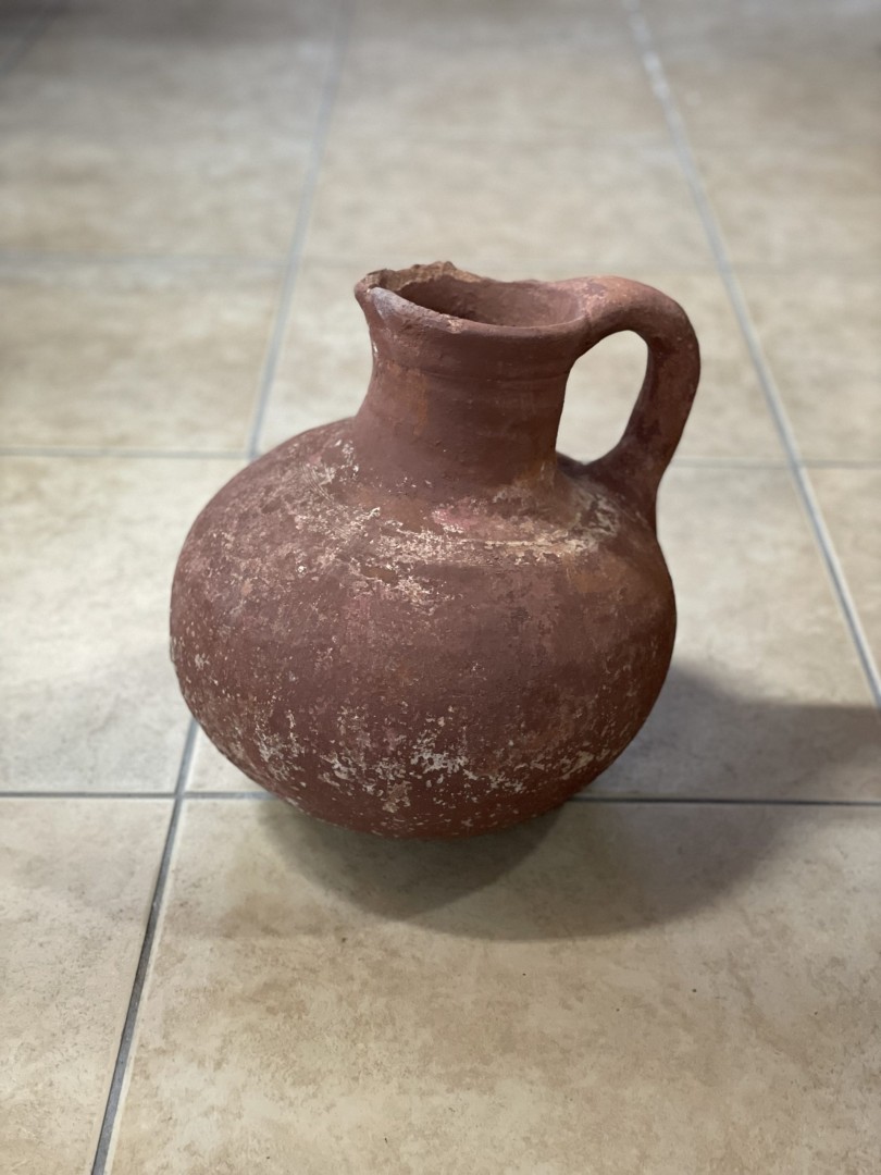 Cypriot Handmade Clay Pitcher Find Beauty In Imperfection 1.5Kg 26Cmx27Cm (Wxlxh)