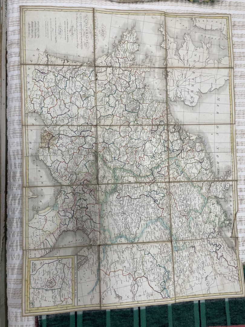 Antique Map Carte L’Empire Francais 1812 0.3Kg 104Cmx77Cm (Wxlxh)