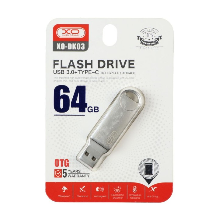 Xo Dk03 Usb3.0 + Type-C Rotating Flash Disk 64Gb