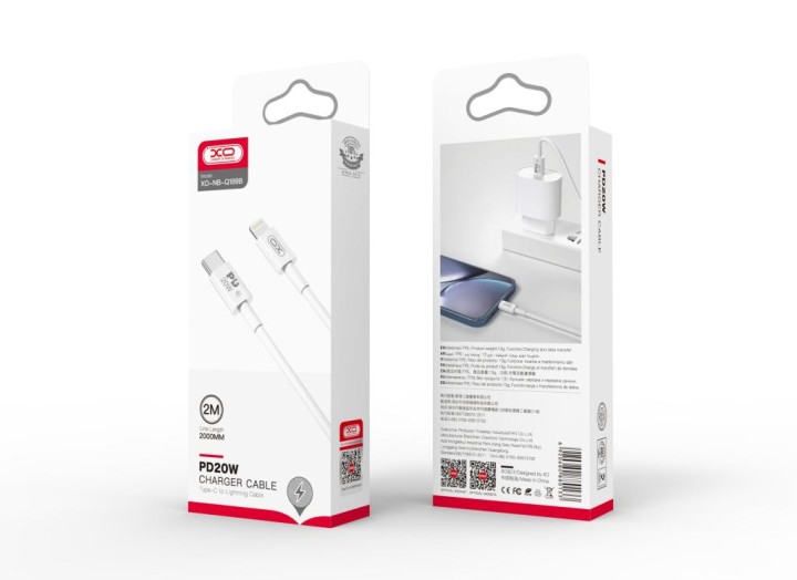 Xo Nb-Q189A Pd 20W Charger Cable Type-C To Lightning 1M