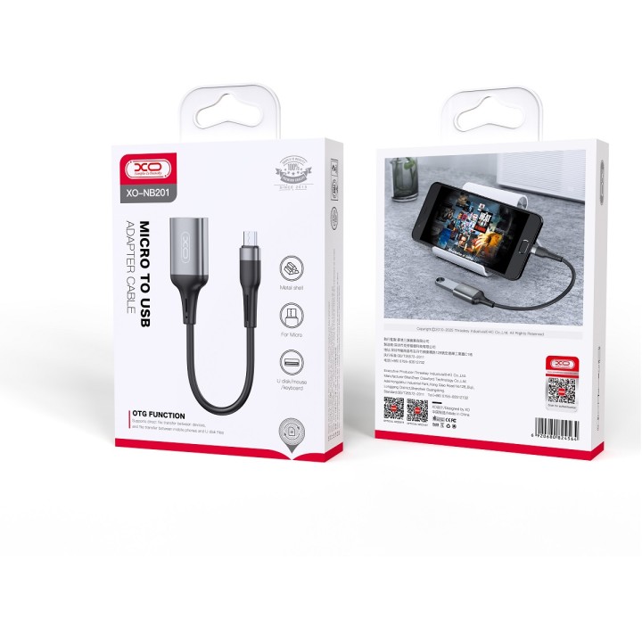 Xo Nb201 Otg Usb 2.0 Transfer Speed 480Mbp For Micro (Otg Function)