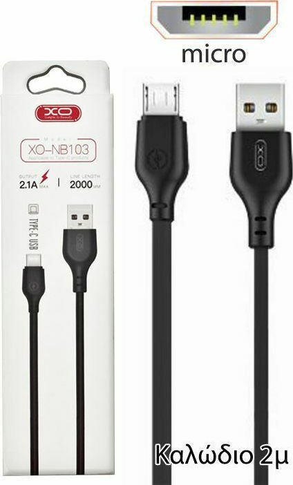 Xo Nb103 Micro Usb 2.1A Black - Cable
