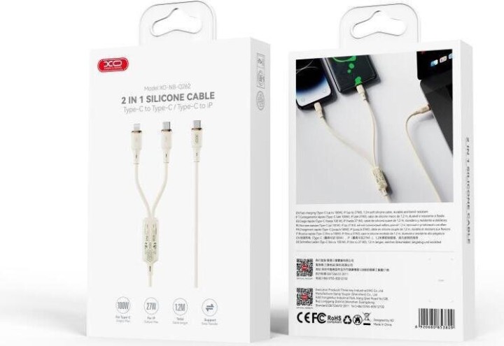 Xo Nb-Q262 2 In 1 Silicon Cable