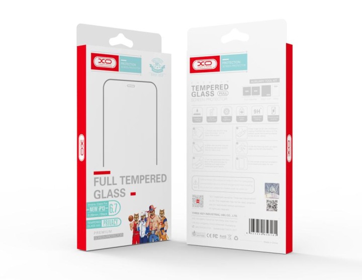 Xo Fc3 2.5D Privacy Full Glass For Iphone 14 Pro 6.1" - tempered protection for smartphone