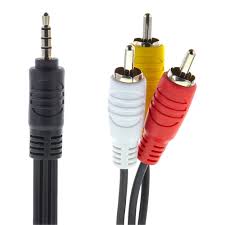 Cable for Tv 3.5Mm Male Jack 4Port to 3-RCA Adapter Audio Stereo Extension