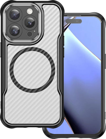 Defender Carbon Mag Case For Iphone 15 Pro Max 6,7" Black